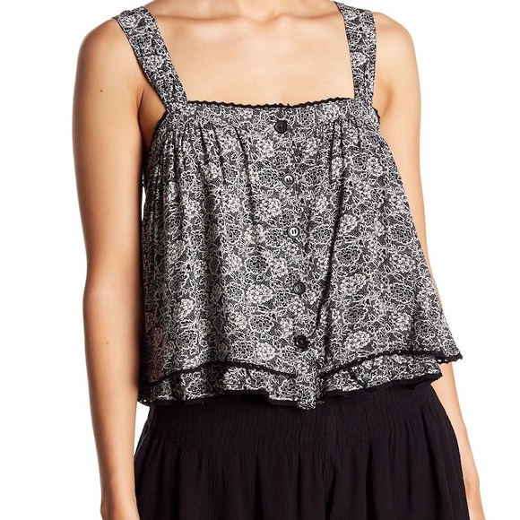 Free People Tops - Free People black and white Sweet Caroline Tank